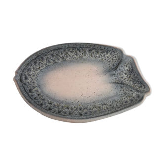 Former plate vallauris ceramics jean austruy shape vintage fish