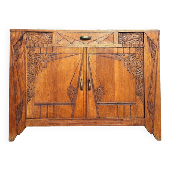 Art Deco sideboard with marble top, antique dresser