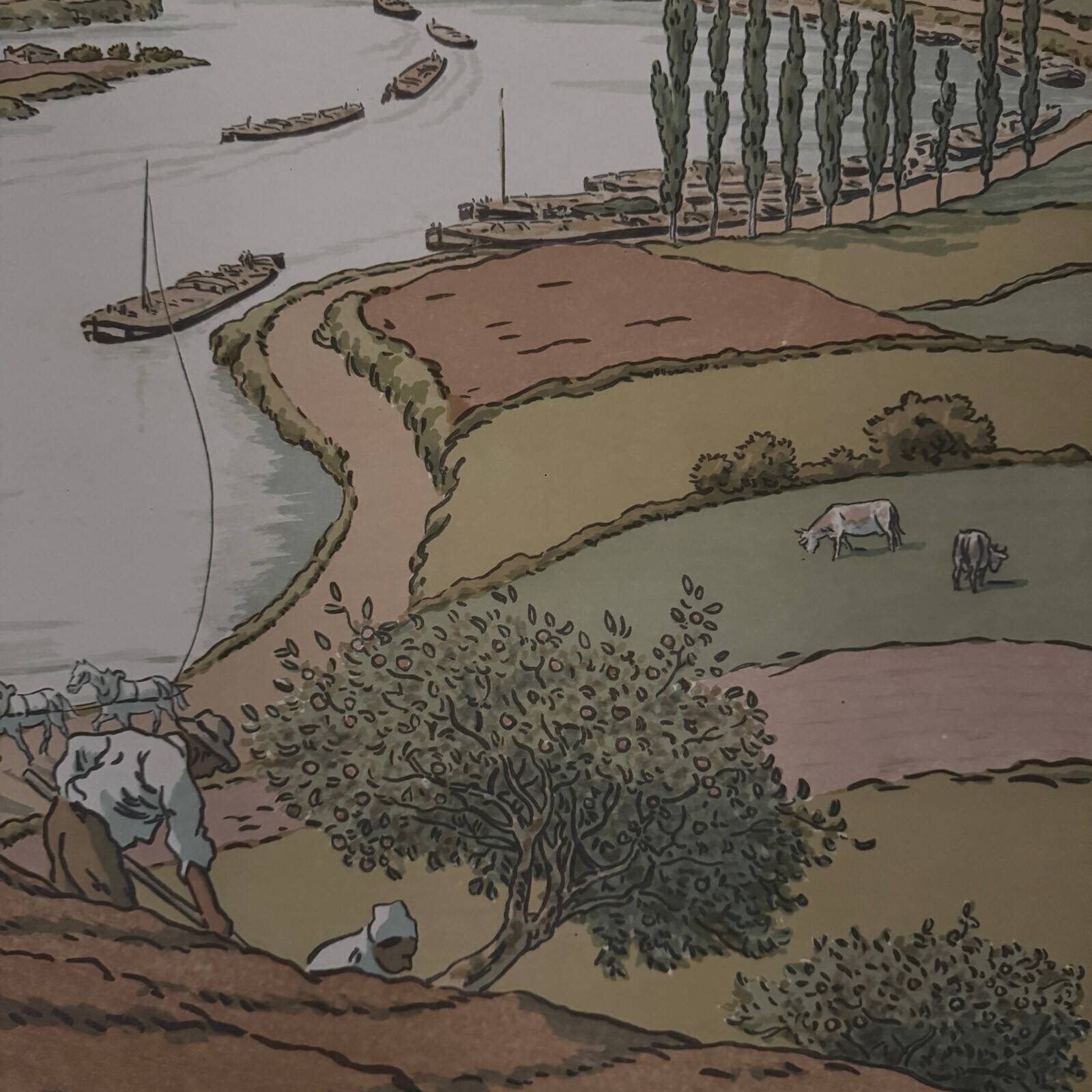 Lithograph by Henri Rivière Aspects of Nature - The River