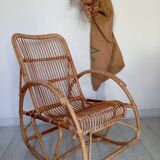 Rattan rocking chair from the 60s