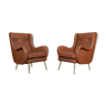 Set of 2 vintage armchairs by Aldo Morbelli Italy