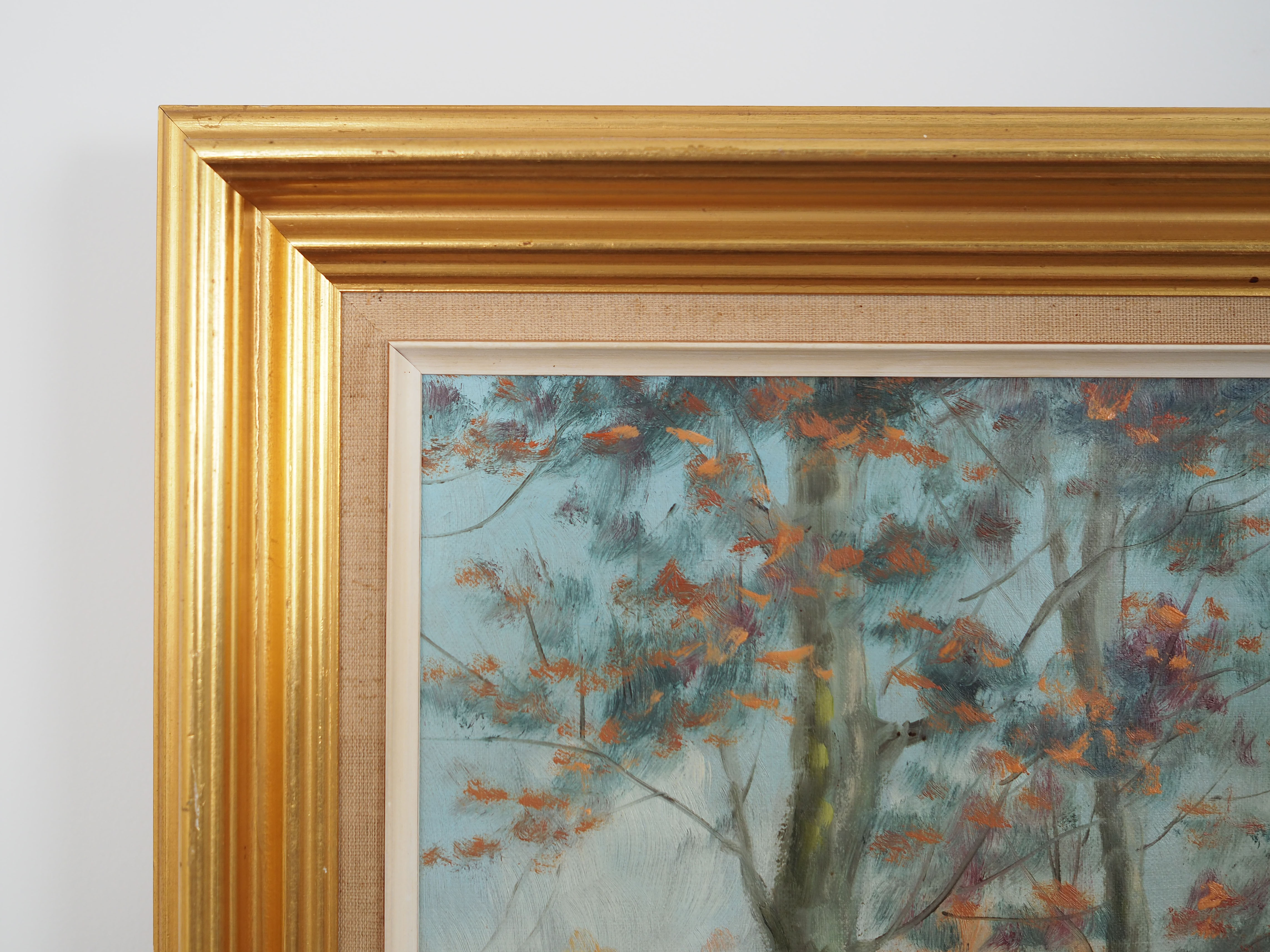 Peinture « The Forest Road », design scandinave, années 1970