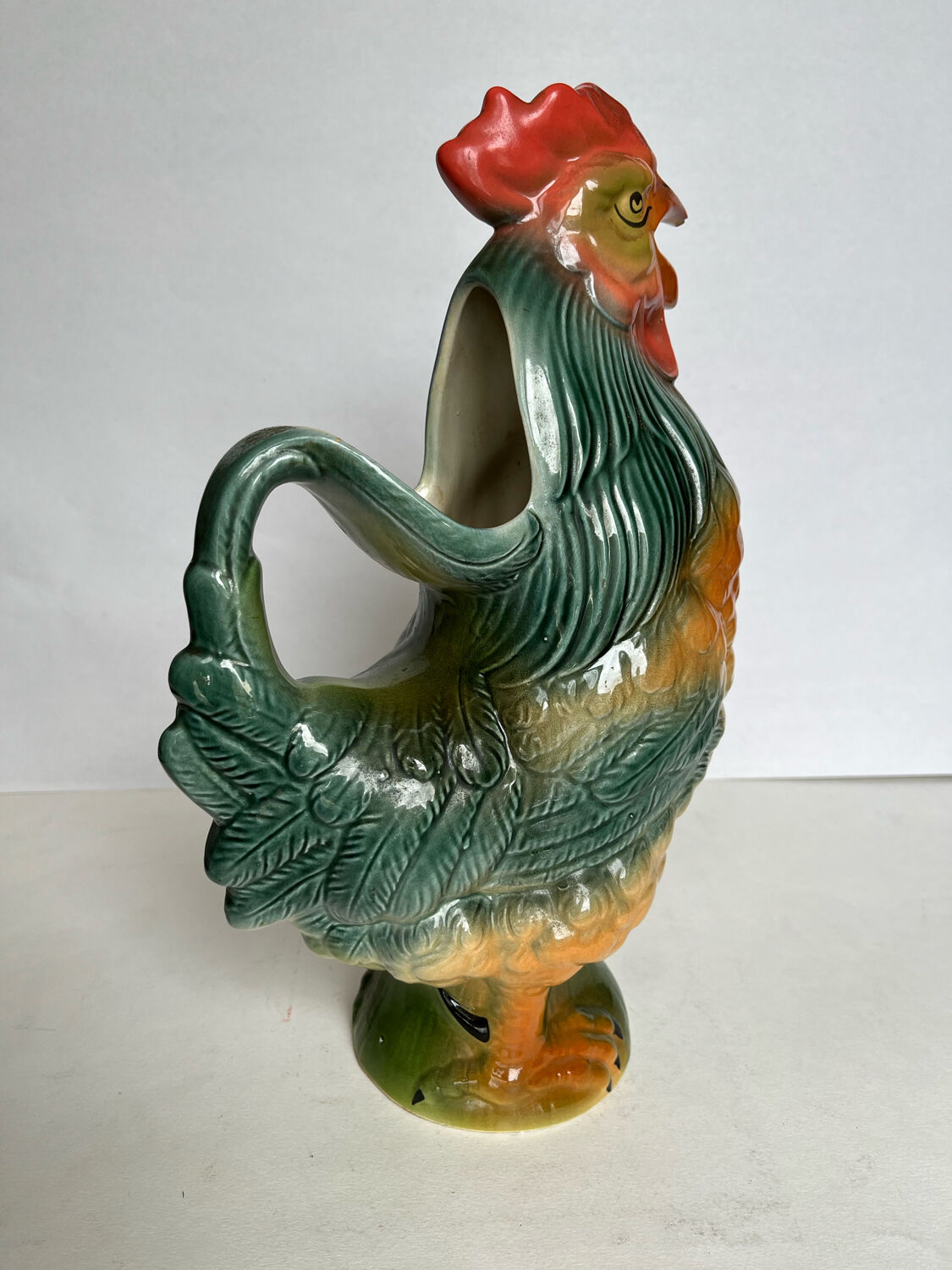 Ceramic rooster pitcher