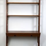 Vintage 1960s open shelf/bookcase/storage unit with 1 drawer, 3 shelves