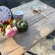 Table ancienne pieds verts patinés