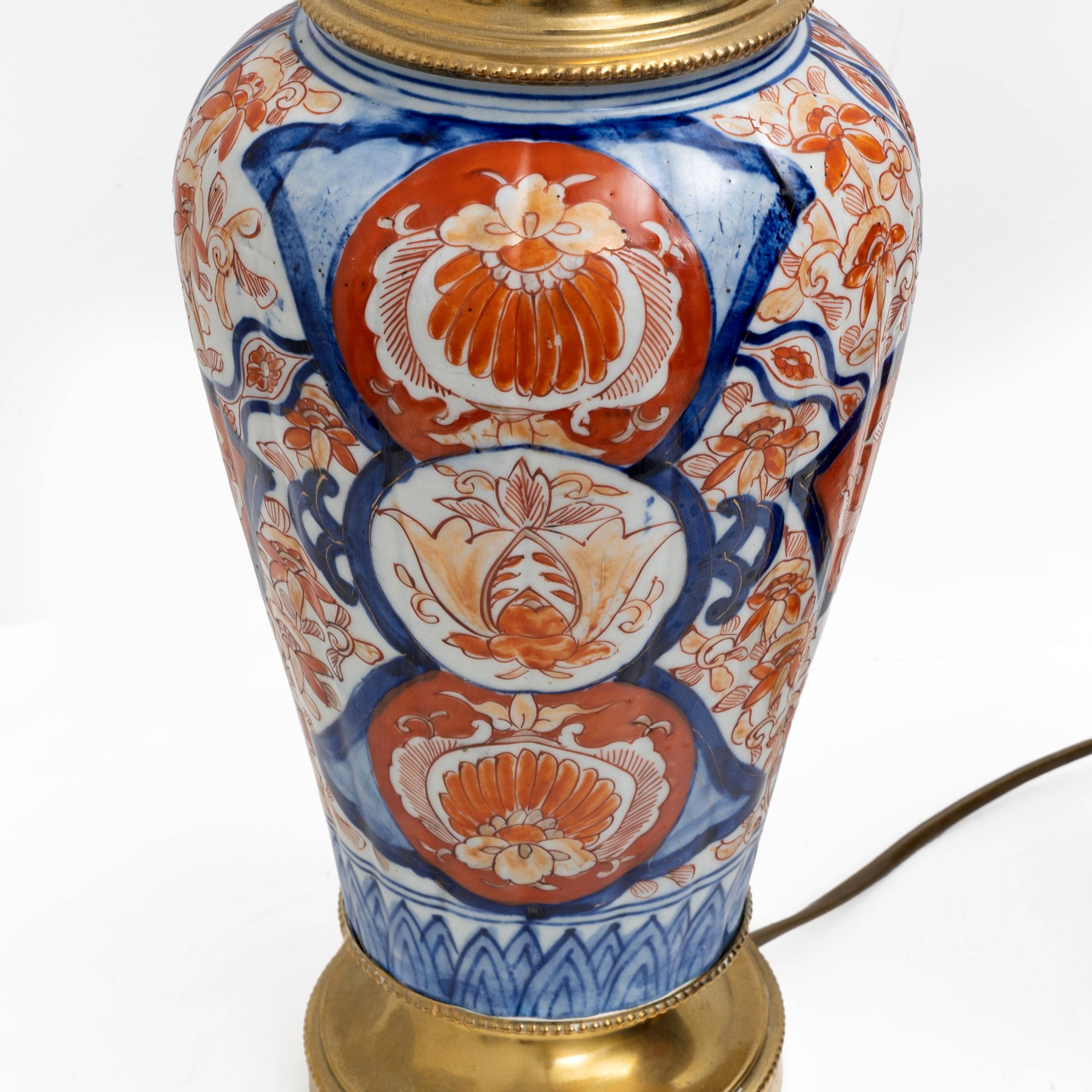 Pair of Imari Porcelain Vases with Gilt Bronze Mounts, Japan, Meiji Period