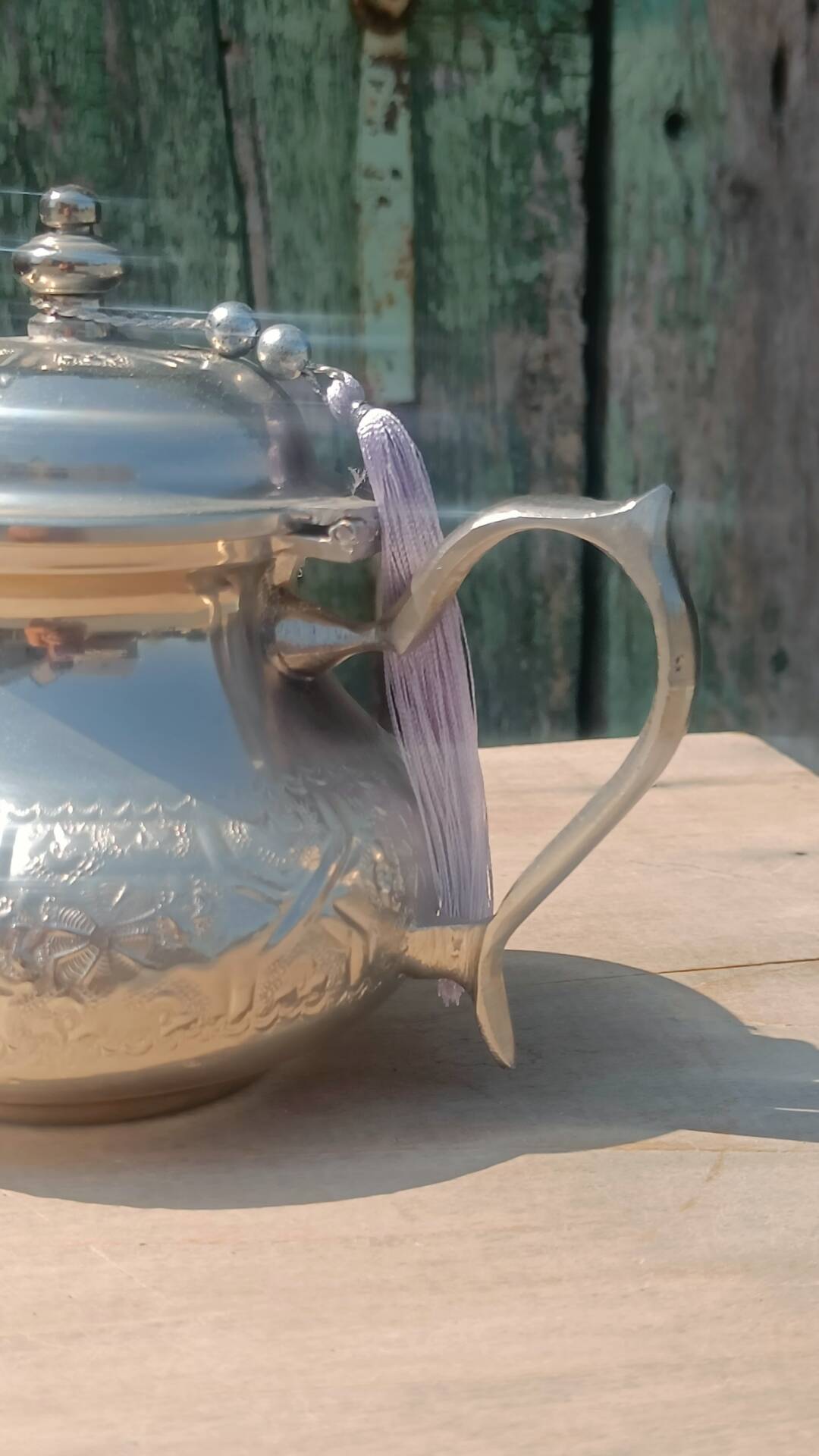 Vintage Moroccan teapot in silver-plated metal – Marouan