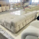 Modular XXL sofa for 5/6 people – Cloud Design – Cream Bouclé + Pouf