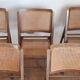 Set of 5 foldable cannate chairs (50s-60s)