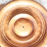 Natural turned wooden decorations from France x 2