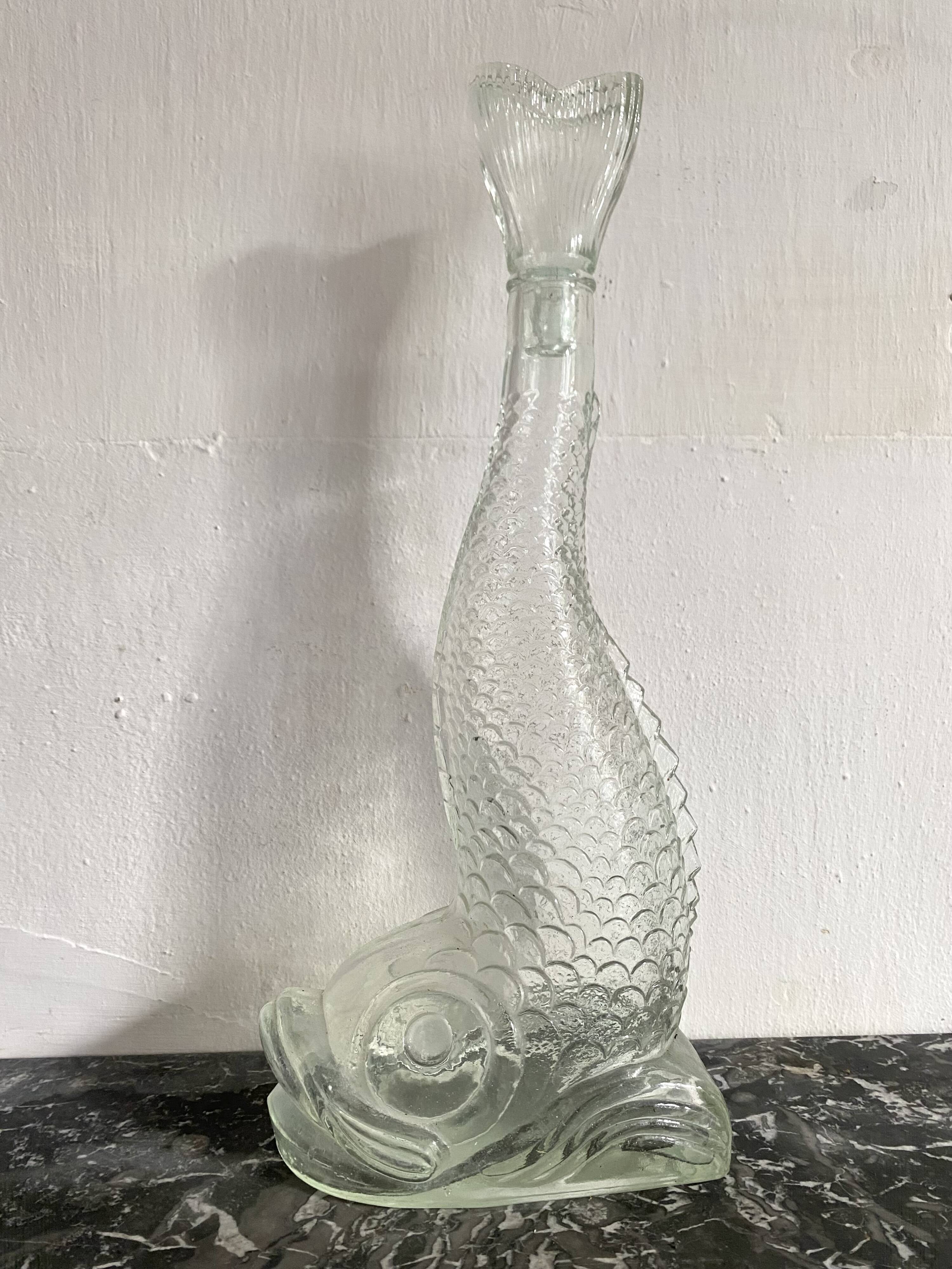 Carafe poisson Italy années 70