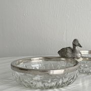 Double coupelle en verre ciselé