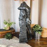 Lamp "woman" signed MJ Bourron