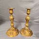 Antique Pair of Gilded Candle Holders Rocaille Rococo Louis XV Torchères