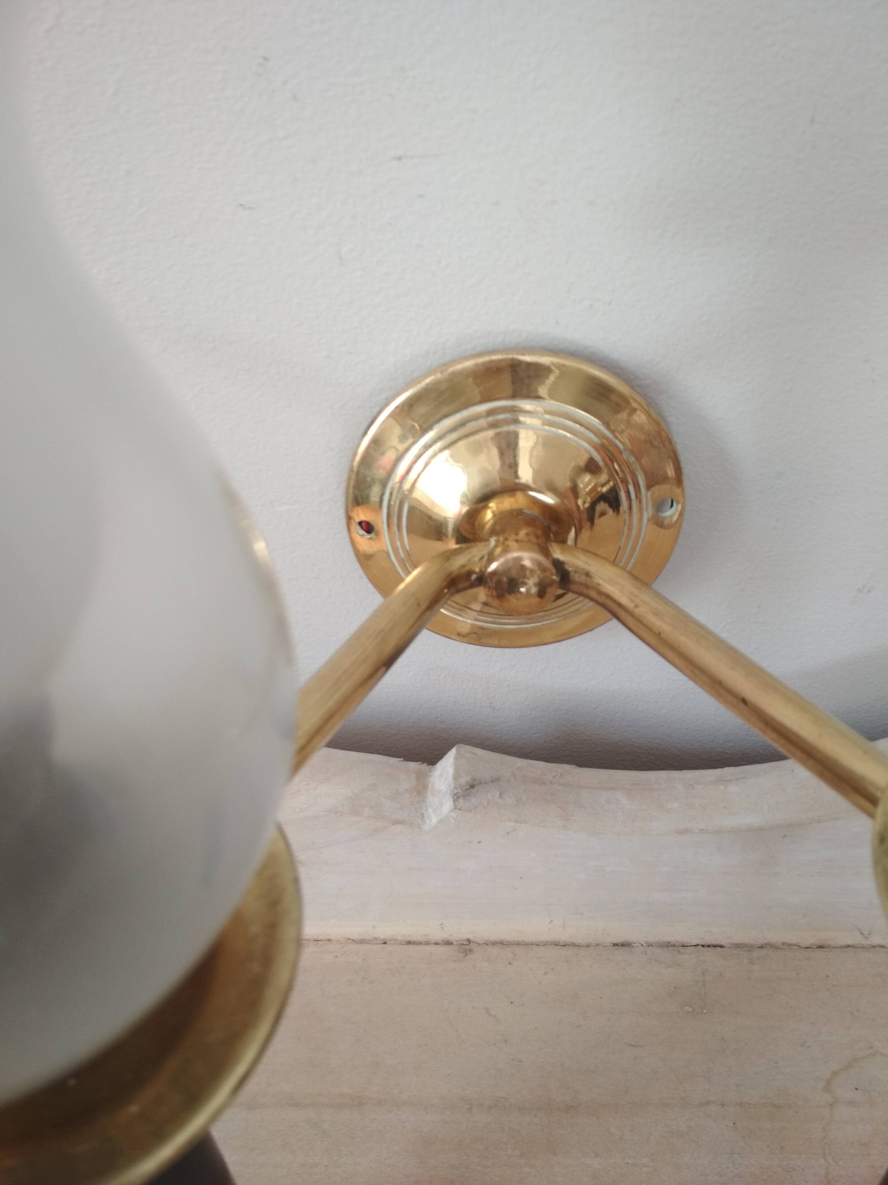 Pair of vintage 50s wall lights, 2 sconces