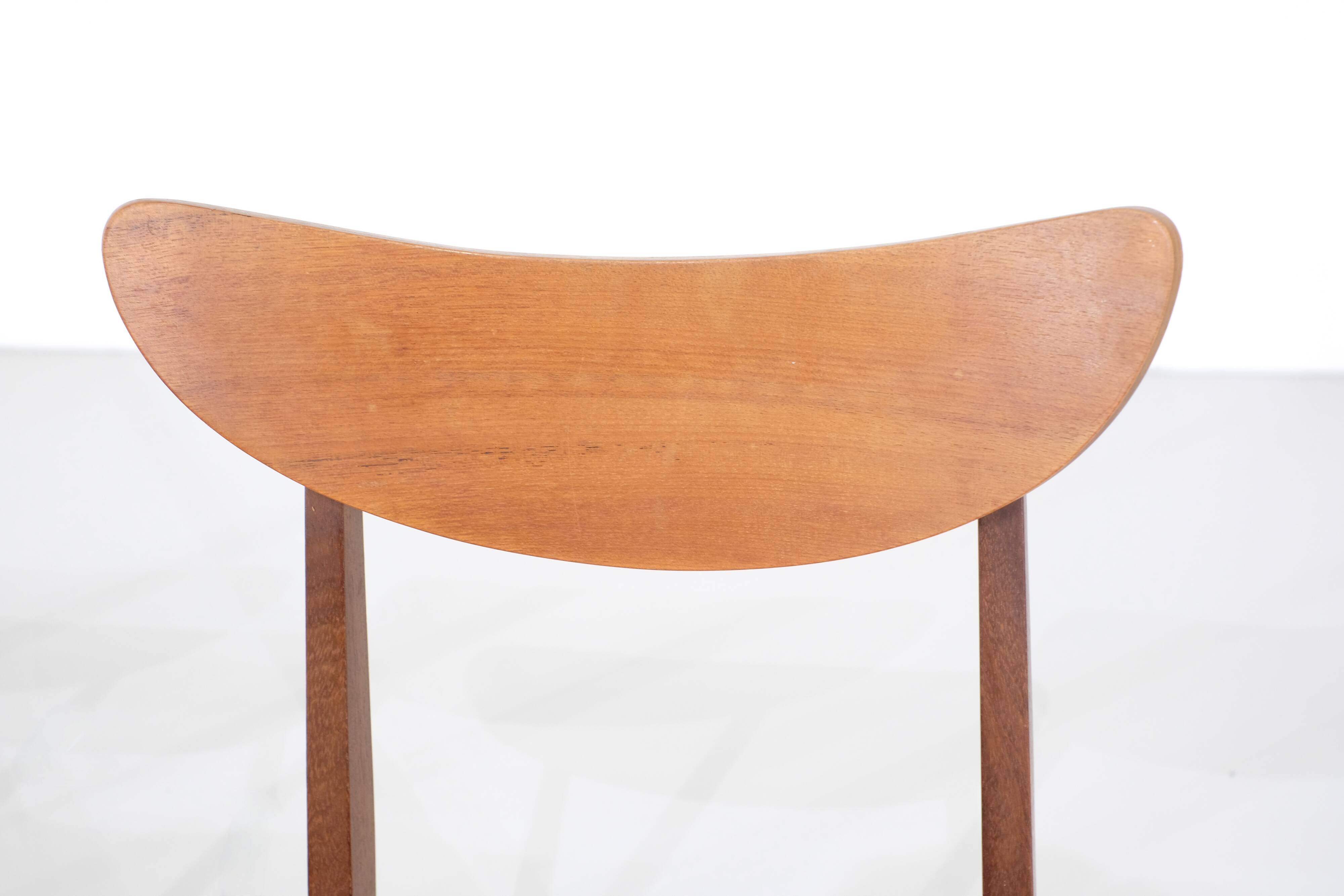 4 chaises en teck, Danemark, 1960