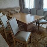 Gaston Poisson art deco oak dining room