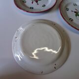 6 antique flat plates in earthenware in good condition.