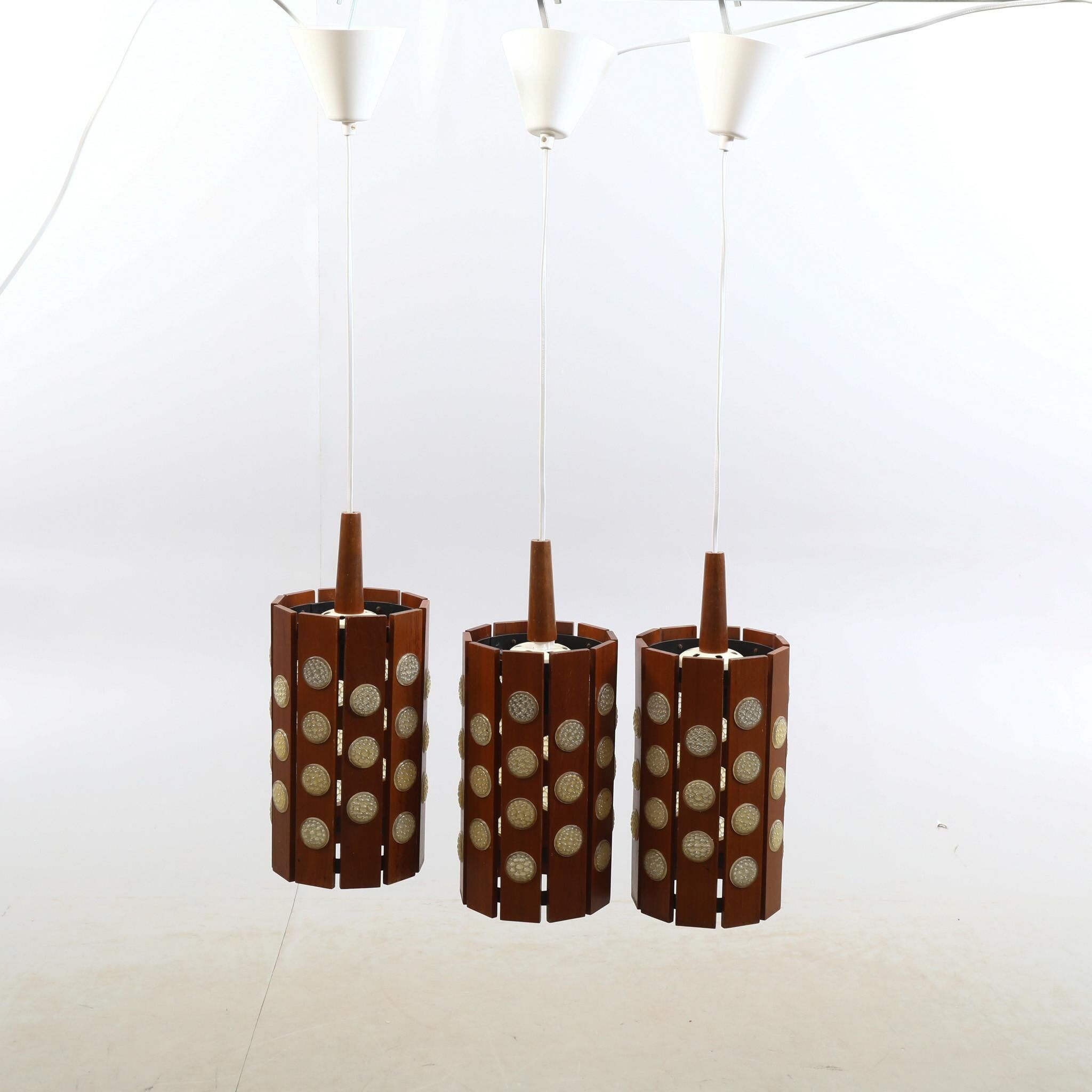 Hanging lamp by Verner Panton, Wood Wood, Denmark. 1960s.