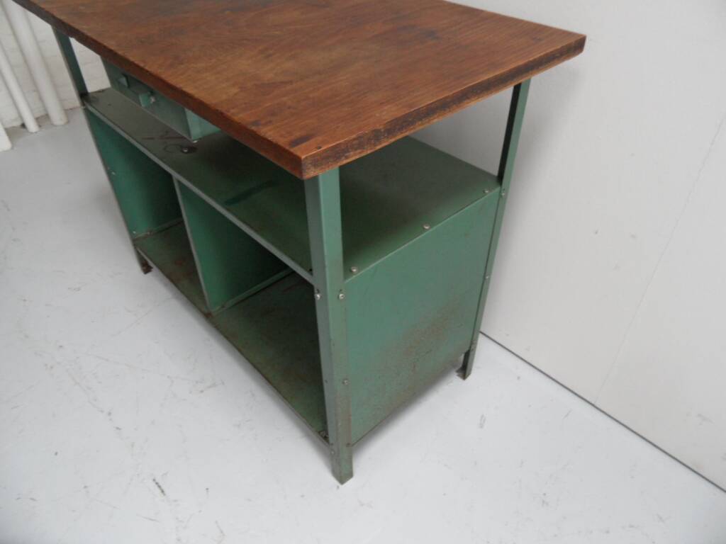 Banc de travail industriel vintage