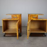 Pair of bedside tables mid-century by Jindřich Halabala, Czechoslovakia, 1950s