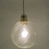 Bubbled glass pendant light