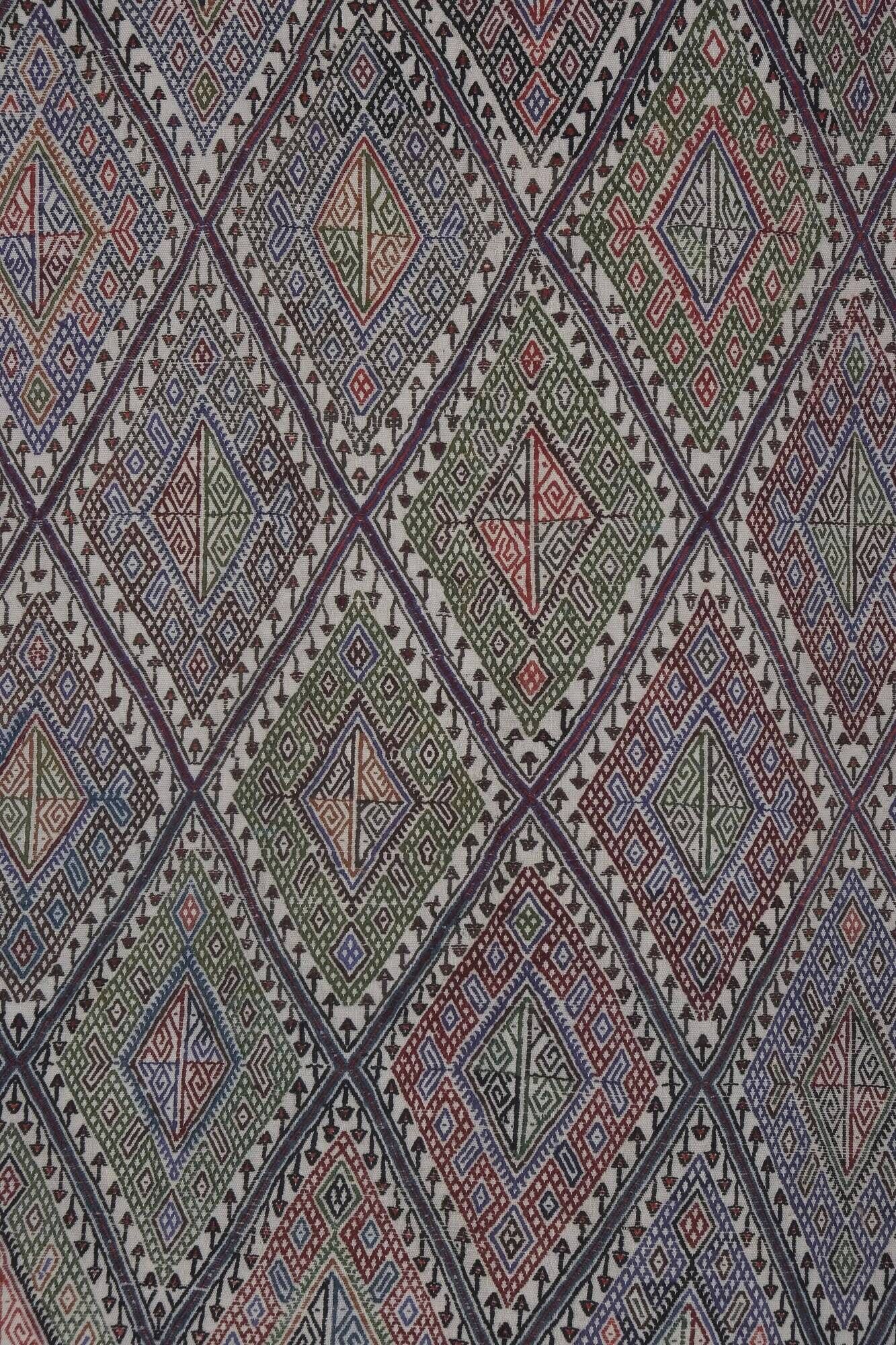 Vintage hand-embroidered textile 151x195 cm