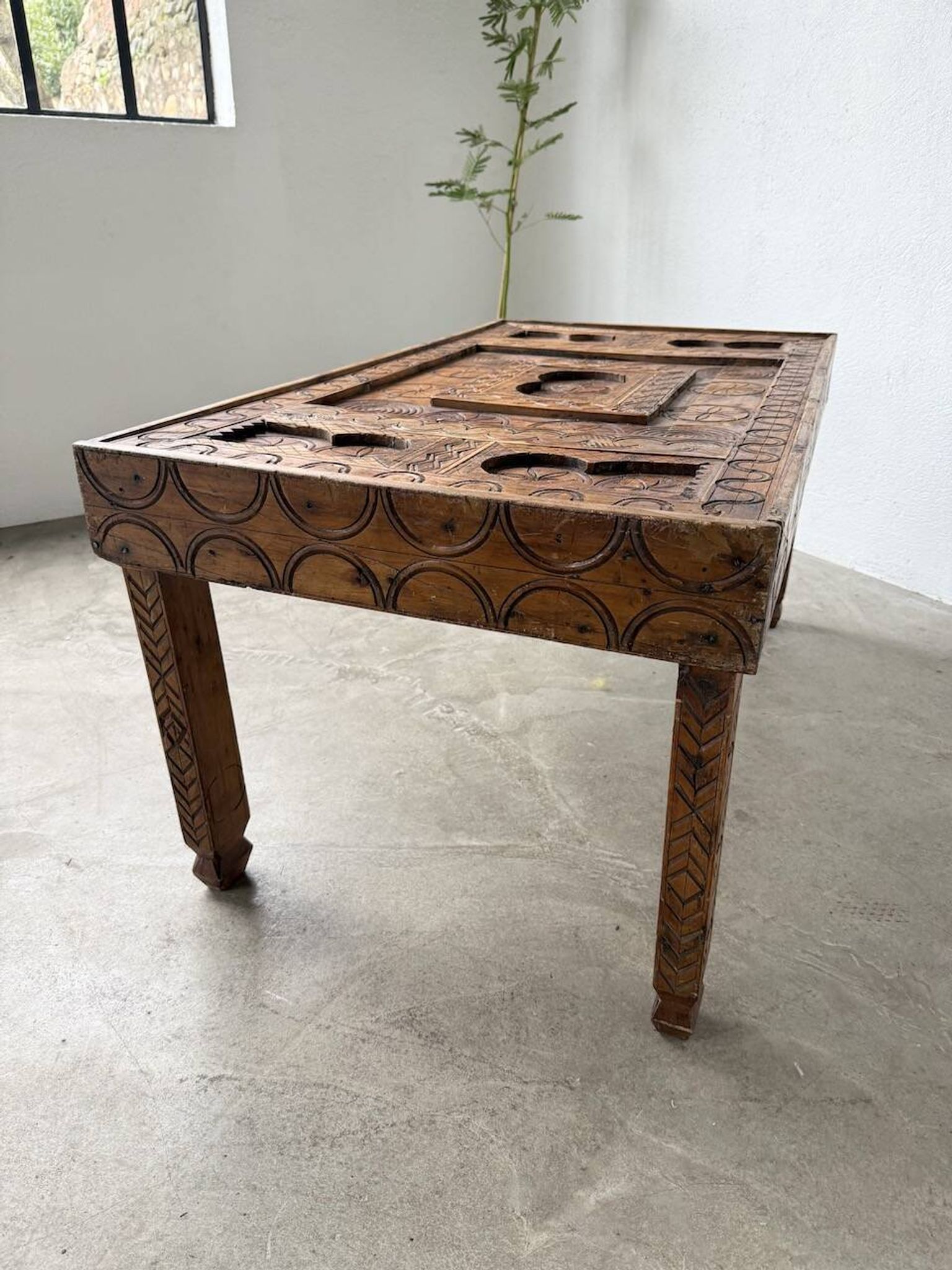 Savoyard folk art coffee table