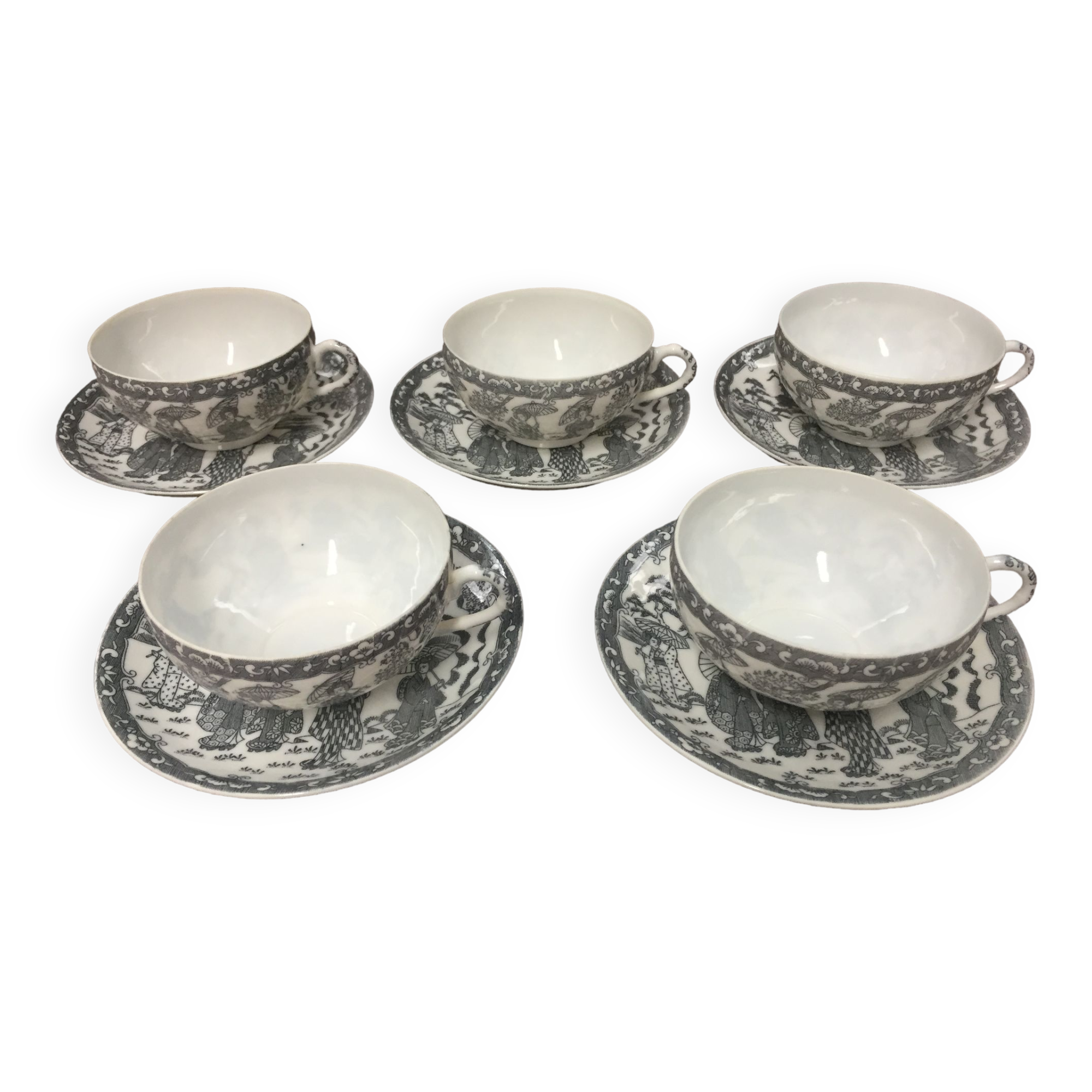 Old tea set coffee chocolate vintage made in japan 1950 fine porcelain