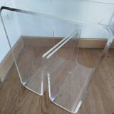 Original plexiglass side table, 1970s