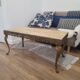Marble coffee table with brass legs