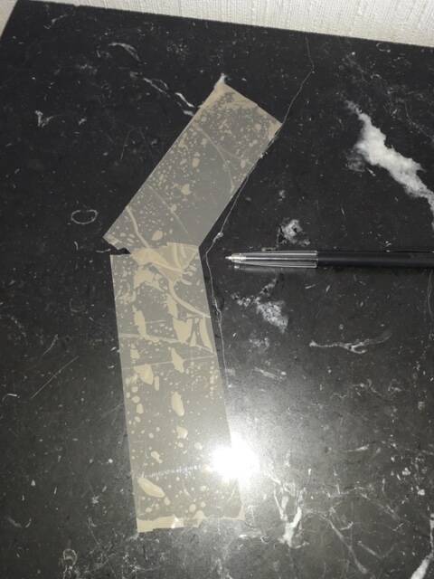 Old black marble chest of drawers