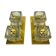 Applique à cube en laiton et verre givré de Peill & Putzler 1970