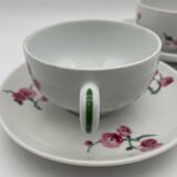 Limoges porcelain head to head coffee service with flower pattern