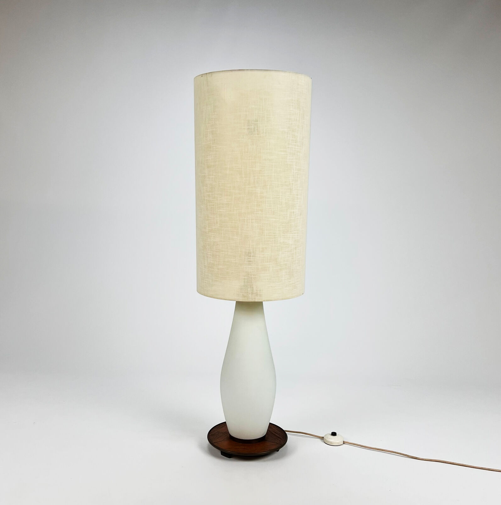 Mid century italian glass and teak floorlamp, 1950s