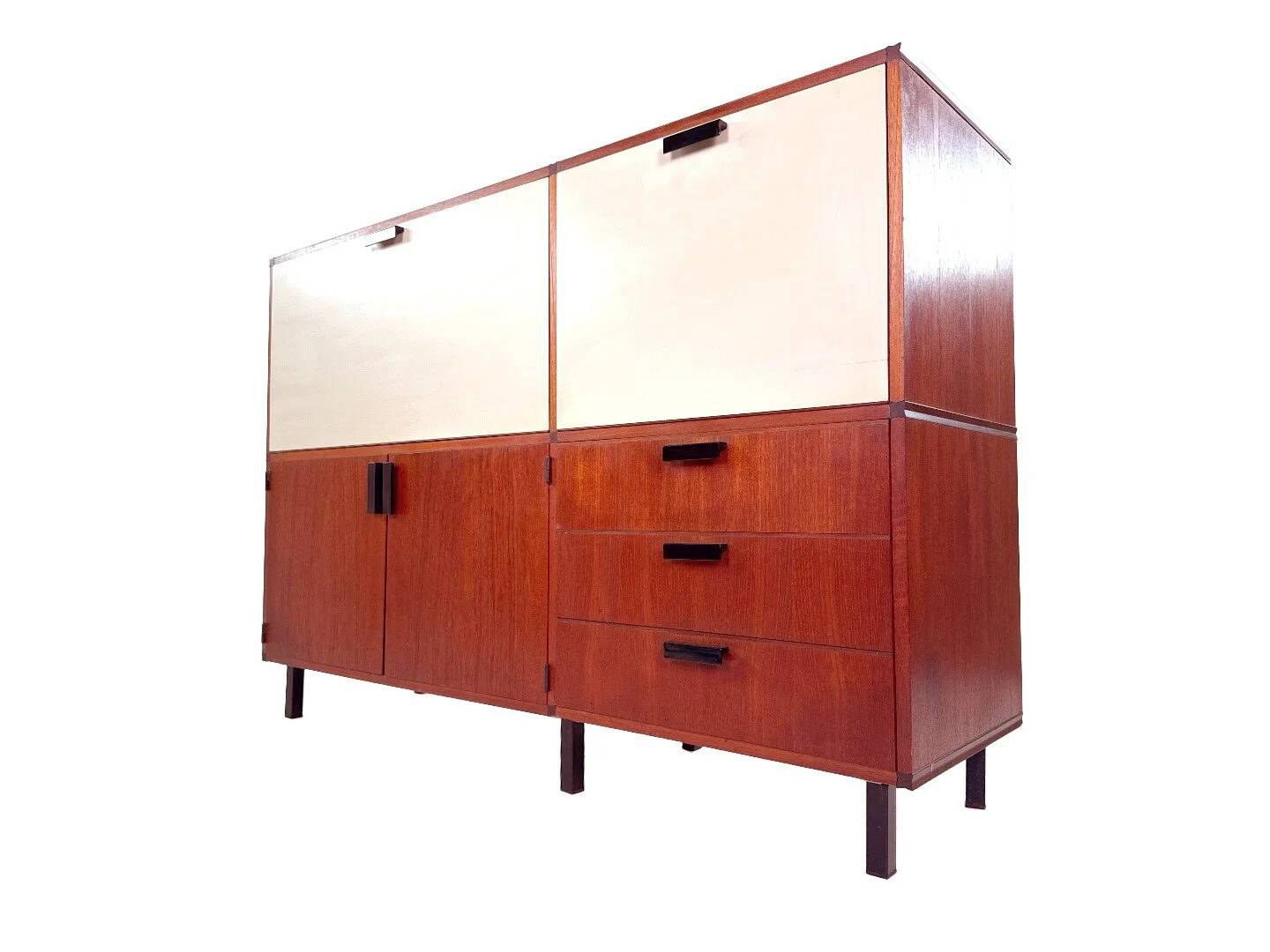 Vintage made to measure cabinet by Cees Braakman for Pastoe in teak - 1960s design