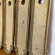 Set of 13 antique beaded brass cleanliness plates + handle – 19th century