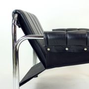 Lounge Chair By Viliam Chlebo In Chrome And Leatherette, Kodreta 1980s