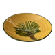 Plat rond palmier poterie Le Photophore
