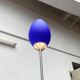 Vintage postmodern floor lamp in Italian glass by Lucente.