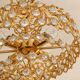 Brass and crystal chandelier plated with 24K gold PALWA, Germany, 1960s-70s.