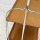 Folding table Bremshey Dinett in chrome and vintage wood