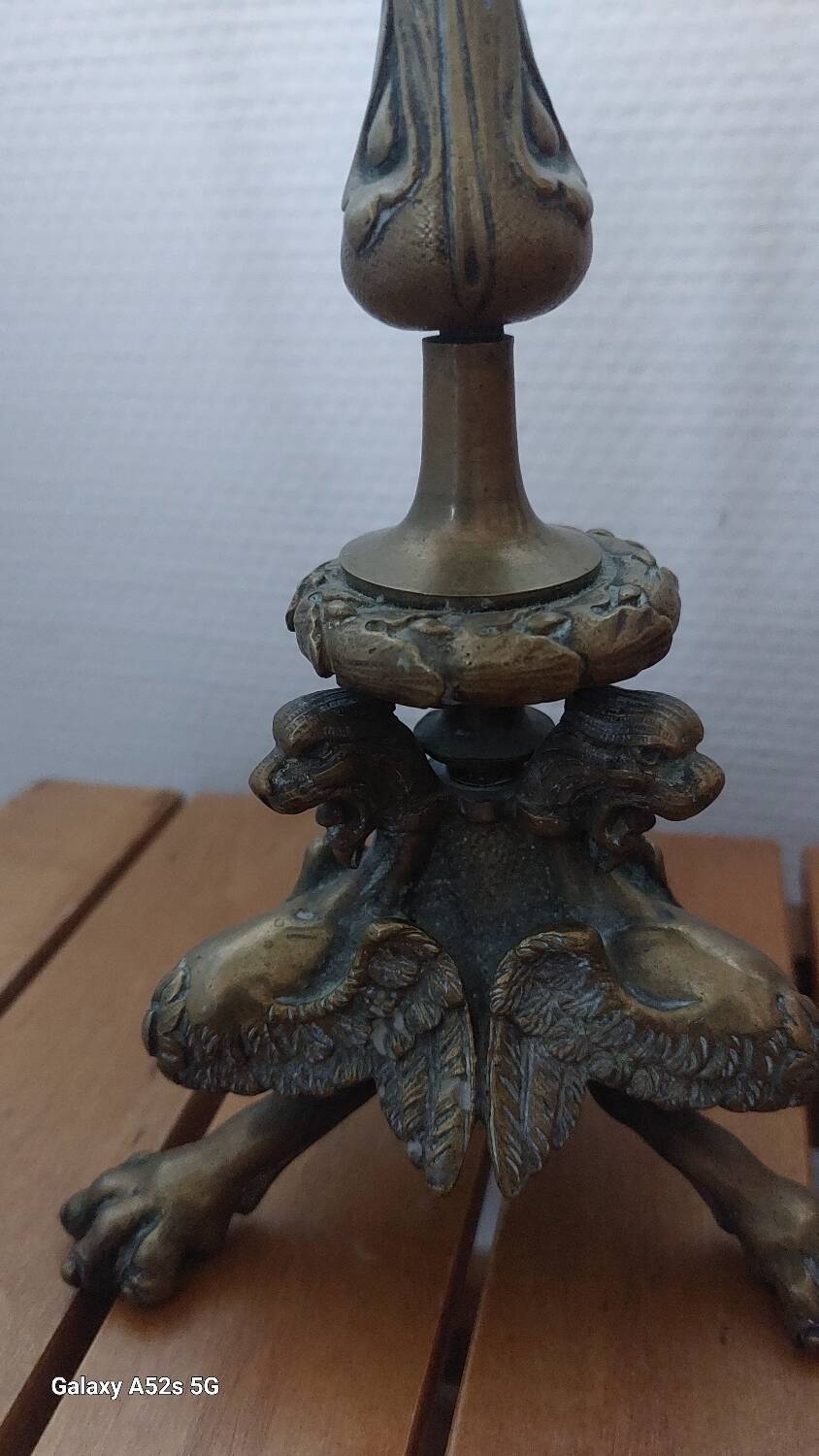 2 antique Napoleon III style candlesticks