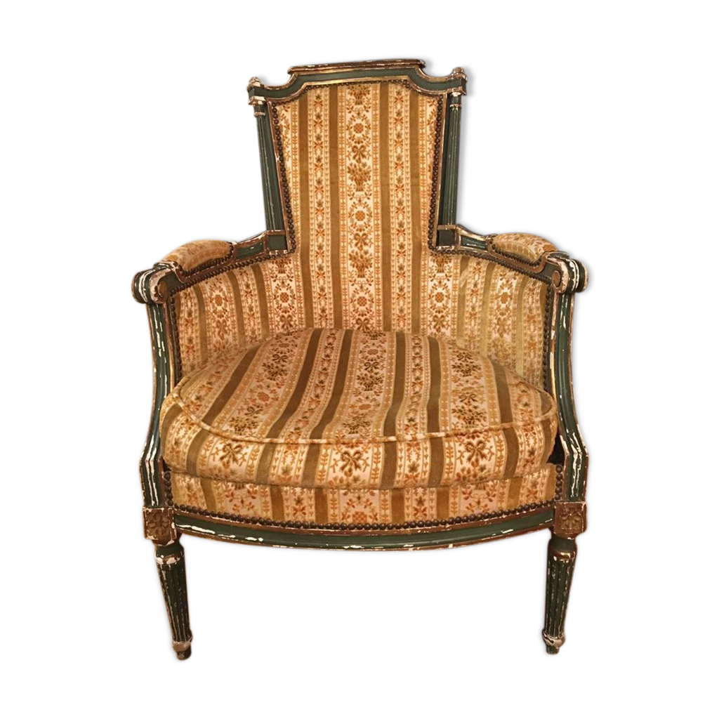 Bergère Style Louis XVI Chapeau de gendarme Selency