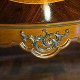 Exquisite Louis XV Style Bombé Commode with Musical Marquetry & Marble