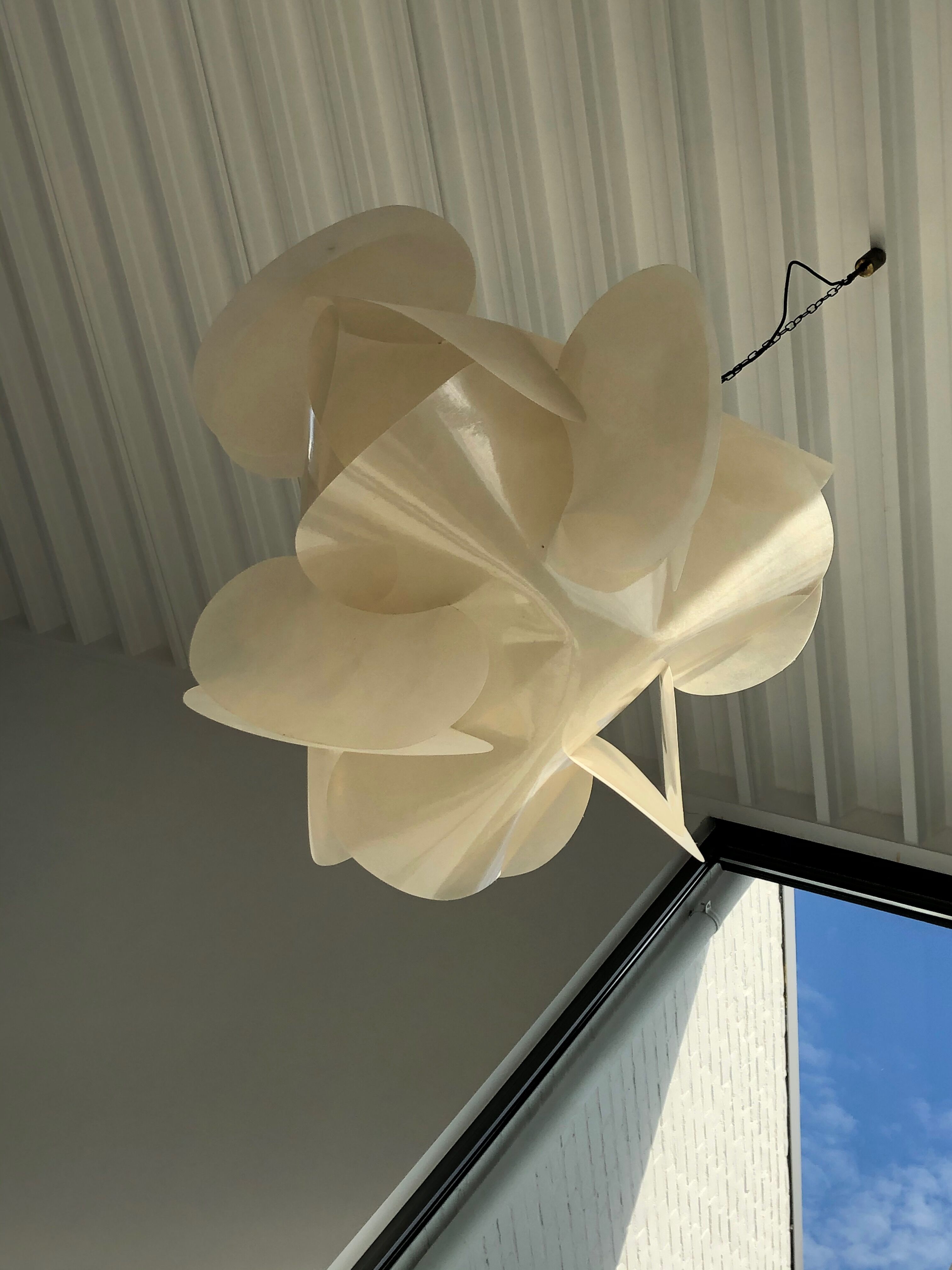 Enrico Botta Fiberglass Ceiling Lamp for Sundown, 1968