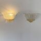 Pair of vintage pressed molded wall sconces, Murano glass, Italy, 1980