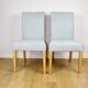 Oak chairs Ikea after renovation vintage blue-celadon-grey - 2 pieces - set