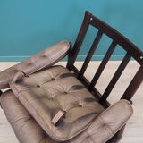 Leather armchair, Danish design, 1960s, manufactured by Genega Møbler