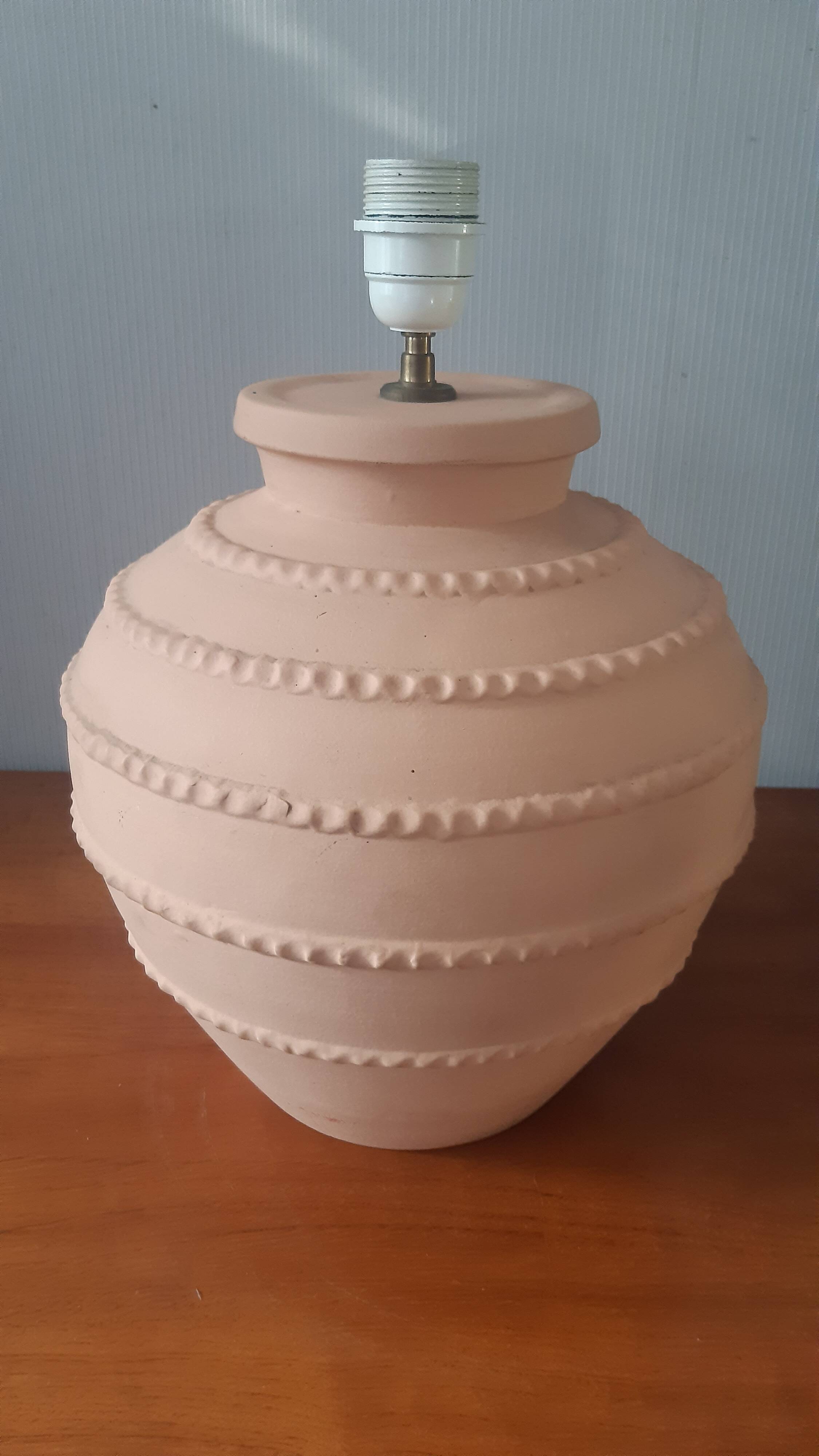 Lampe terre cuite années 60